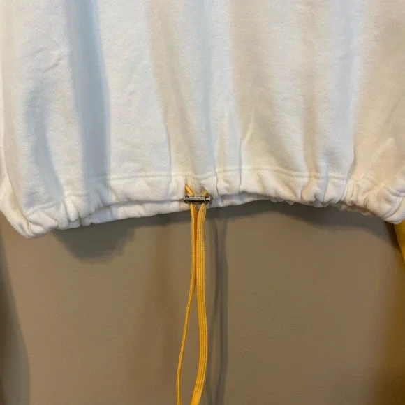 Bershka Zara yellow/white cropped sweatshirt size small - Picture 5 of 10